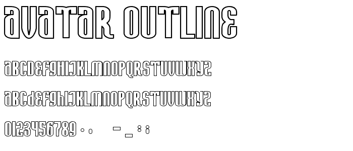 Avatar Outline font